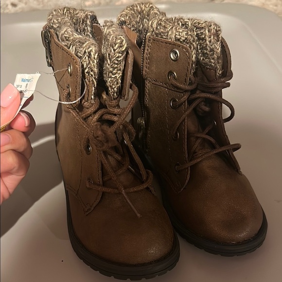 wonder nation Shoes - Brown Lace-Up Ankle Boots